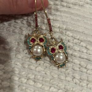 Betsey Johnson Owl Earrings